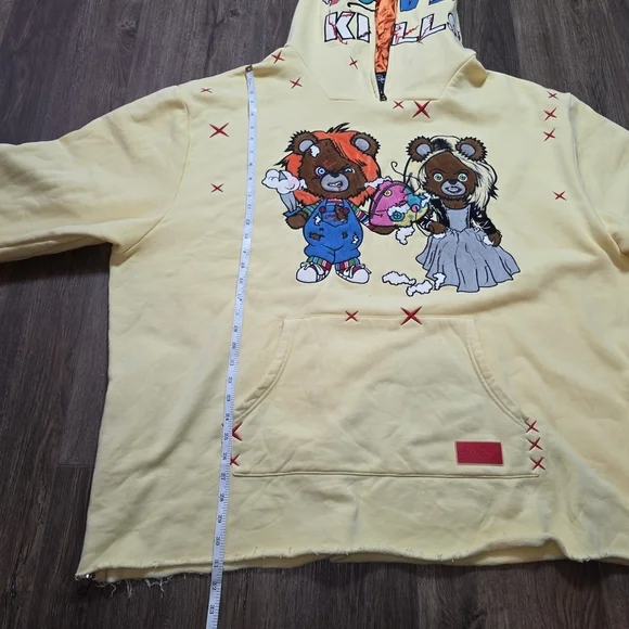 Freshjive Love Kills Hoodie 4XB Big &Tall Graphic Bears Chucky Bride Horror Rare